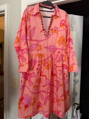Sheridan French Lucy Women’s Dress in Punch Jungle Size XL | 16-18